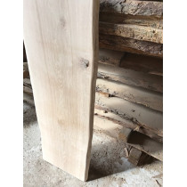 Baumscheibe, Massivholz Tischplatte, Bartresen, unbesäumt, Handwerk, Eiche 80x35-40x3cm